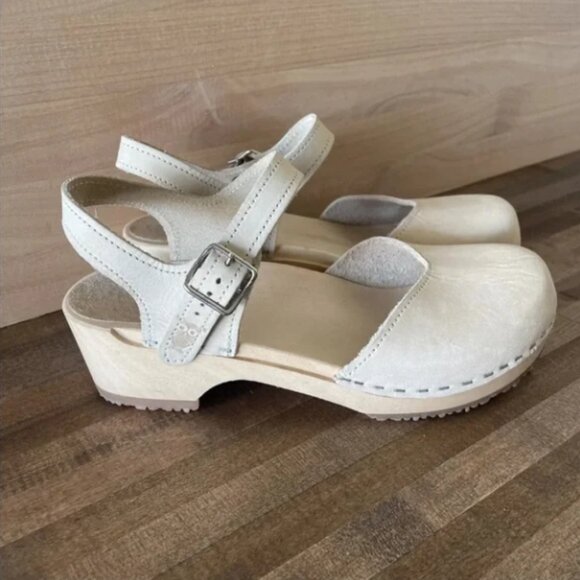 Sandgrens Clogs Nude Mary Janes Sz 37.5 US 7 $200 - Picture 6 of 9